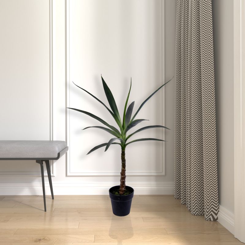 30" Green Potted Yucca Tree