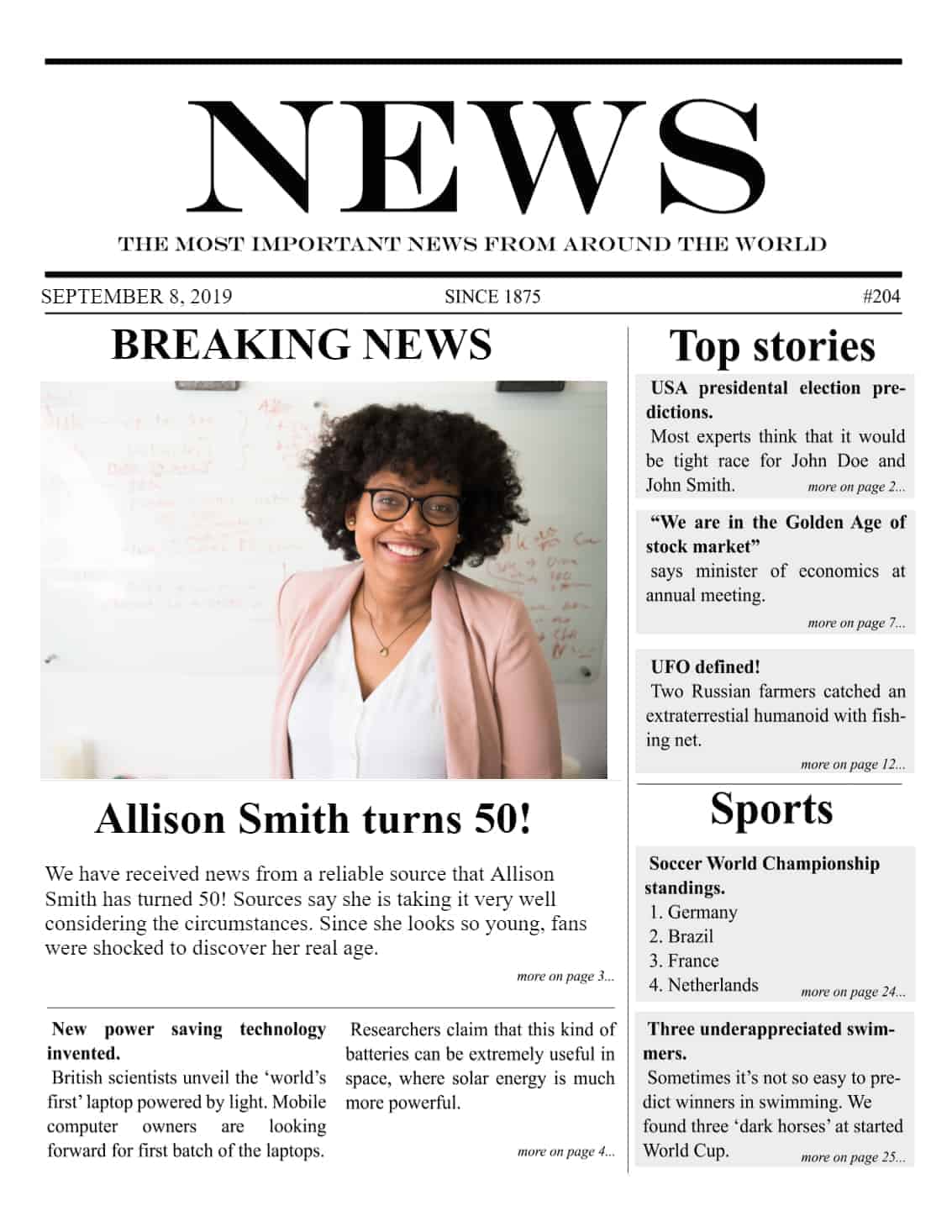 Free Newspaper Generator Create a Fake Newspaper.