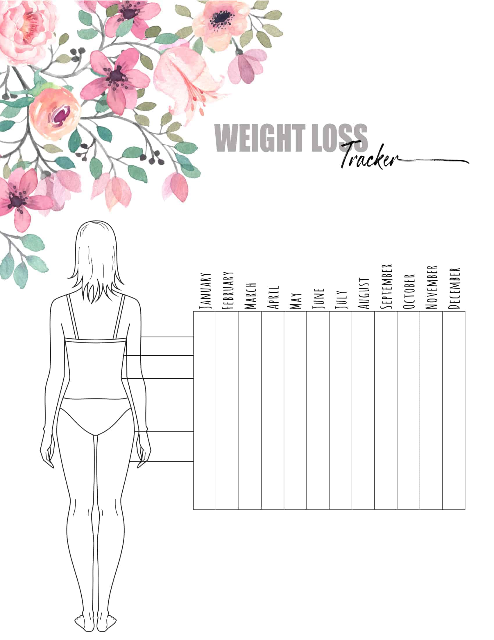 Free Printable Weight Loss Tracker Design Bundles