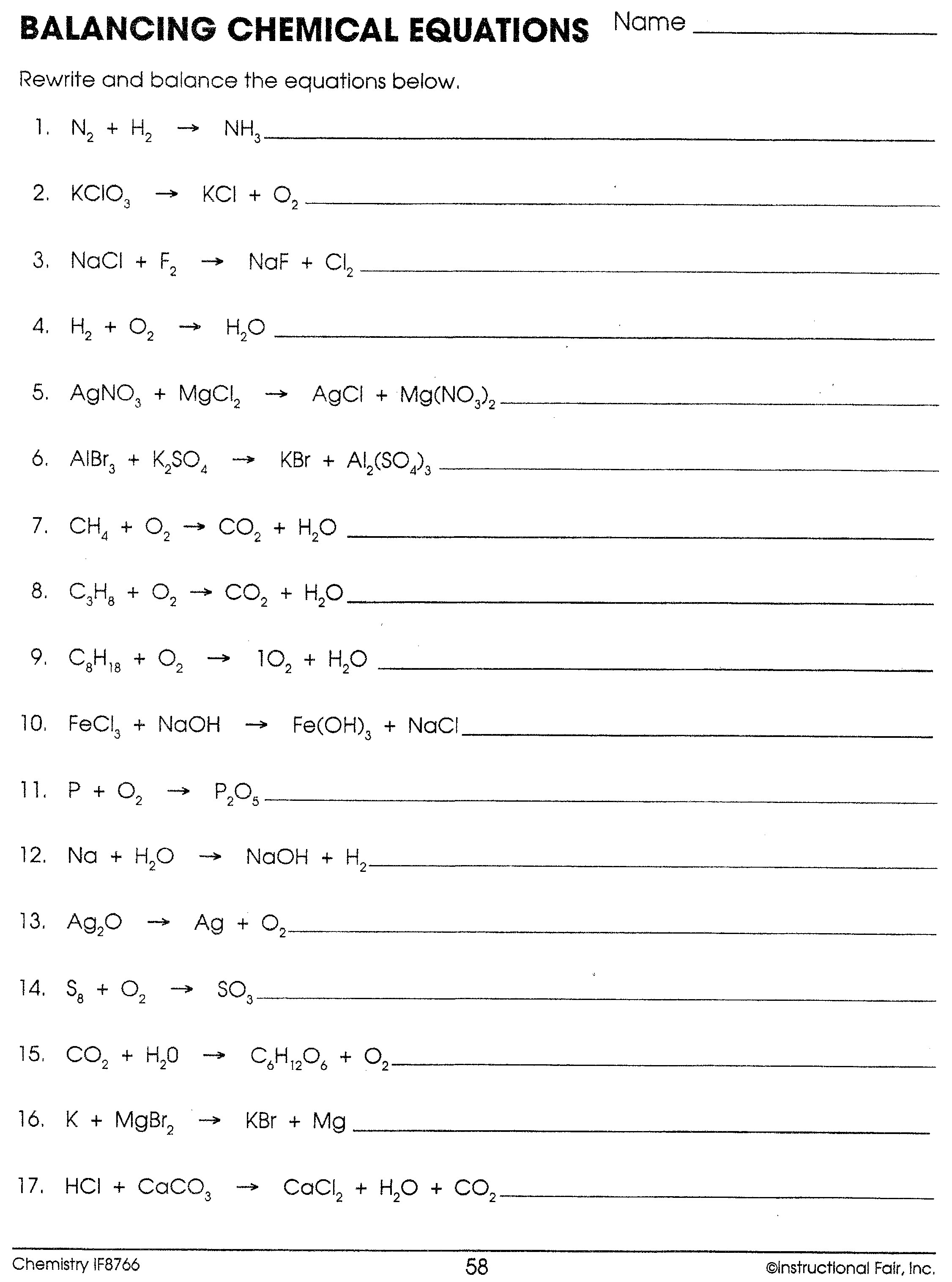 Homework help balancing chemical equations using linear