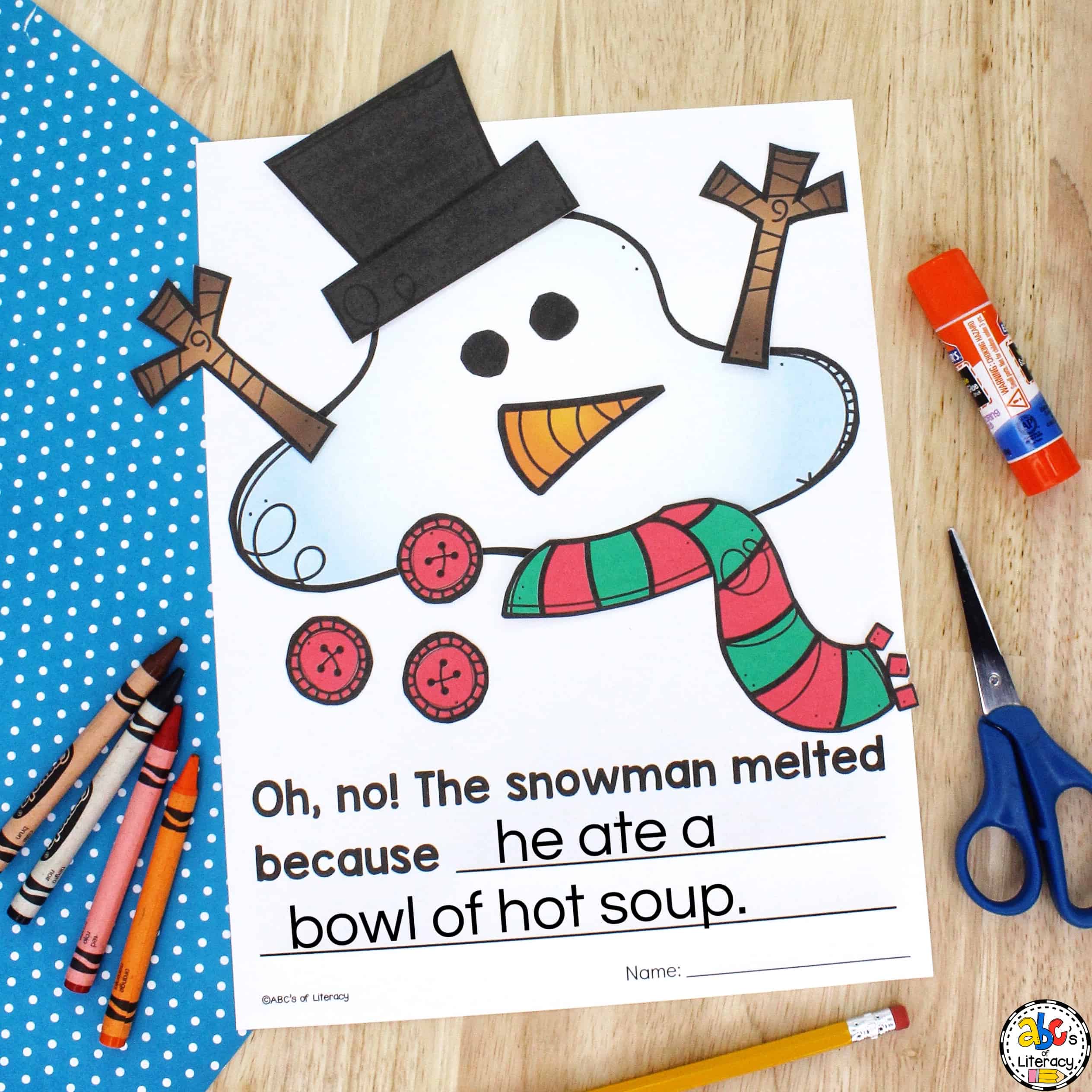 My Snowman Melted Because Template
