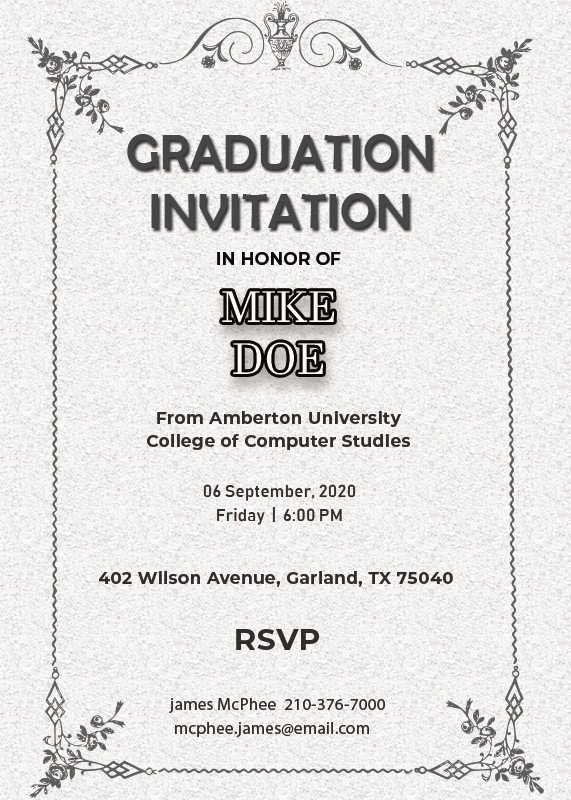 10+ Graduation Invitation free template in PSD Template