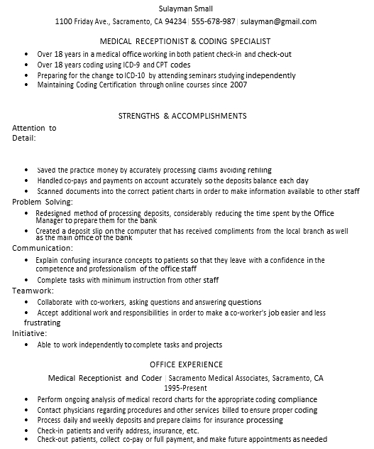 6+ Sample Medical Receptionist Resume Template Business PSD, Excel, Word, PDF