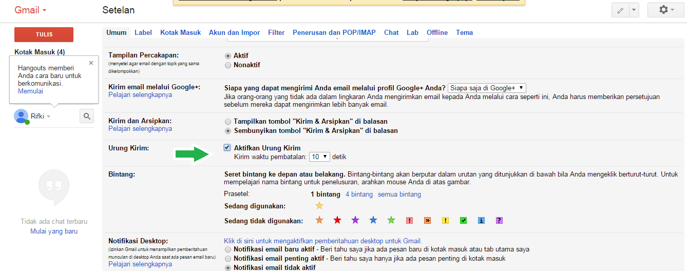 Cara menarik pesan sebelum terkirim di Gmail