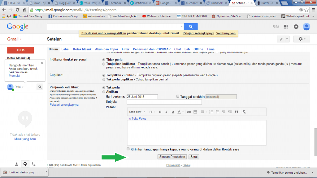 Cara menarik pesan sebelum terkirim di Gmail
