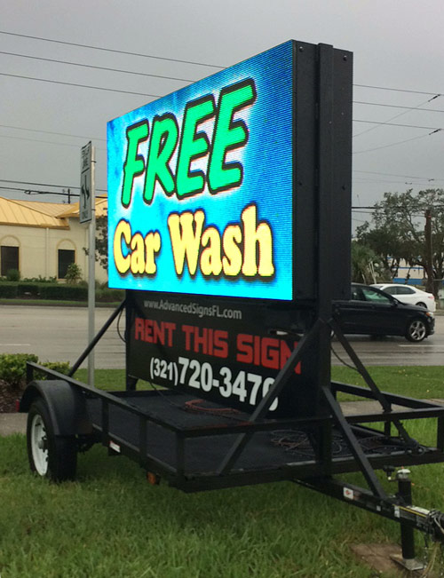 Mobile Sign for Rent, electronic sign rental, Digital