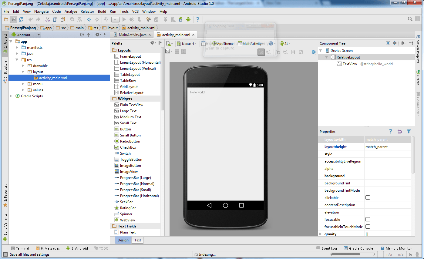 Belajar Android Studio dengan Membuat Aplikasi Android