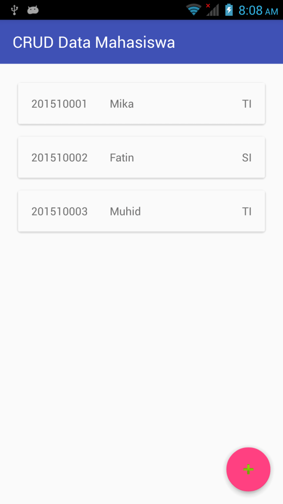 Belajar Android Studio Aplikasi CRUD Data Mahasiswa « Blog