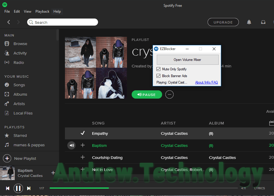 Block Spotify Free Ads in Windows with EZBlocker