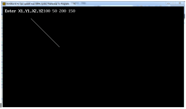 C++ Program to Implement DDA Line Drawing Algorithm