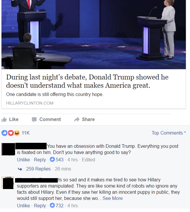 Huge Insurrection Happening Now on Hillary Clinton’s Facebook Page