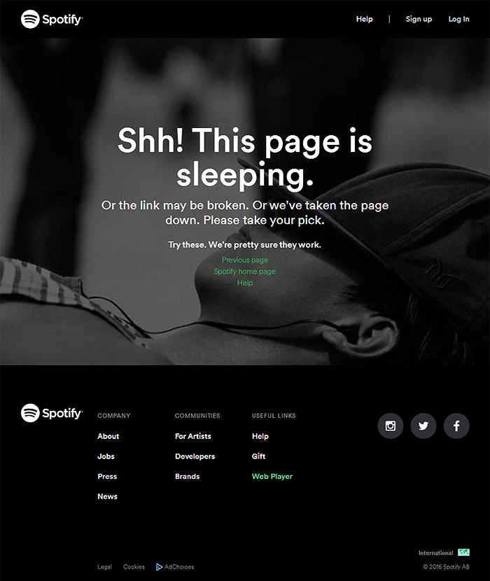 error 404 spotify