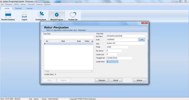 Software Aplikasi Kasir Apotek Terbaik Full Version