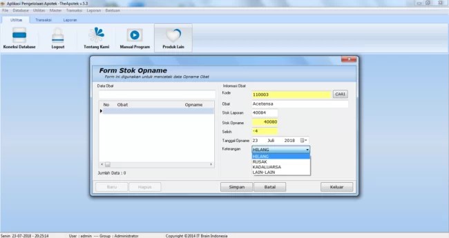 Software Aplikasi Kasir Apotek Terbaik Full Version