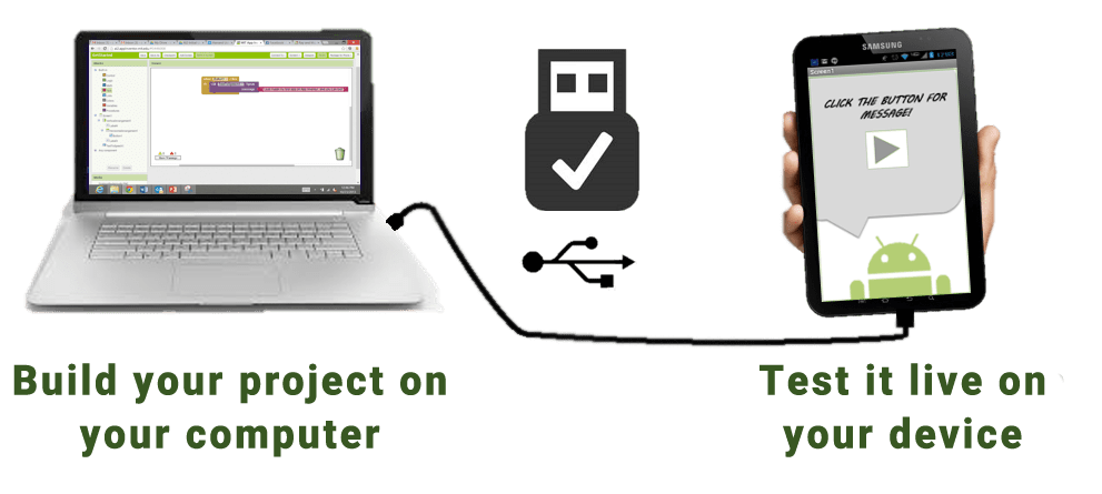 Connecting to a phone or tablet with a USB cable