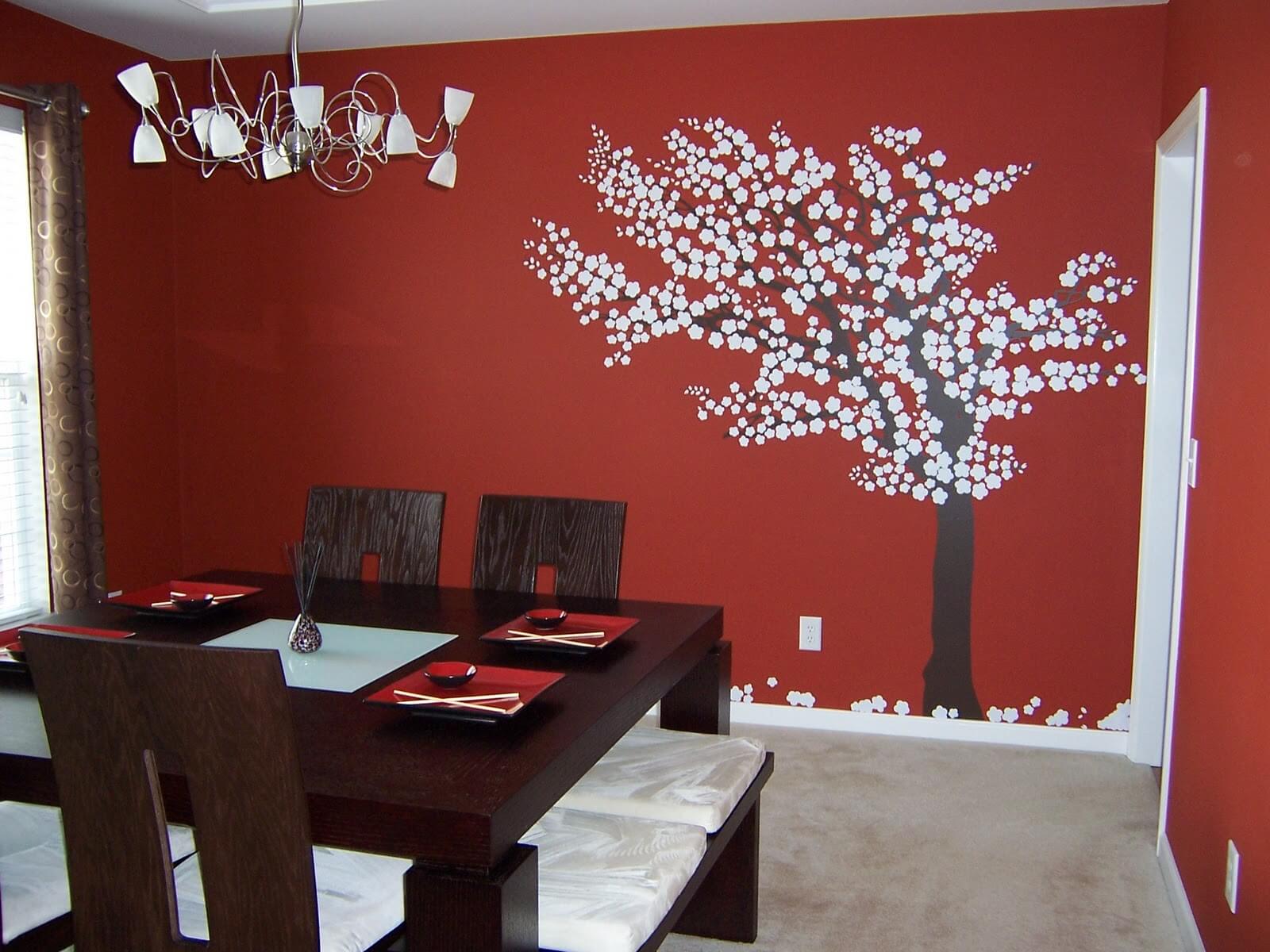 17 Beautiful Tree Wall Art Ideas To Decor Dining Room Interior