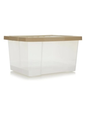 Asda Clear Box And Putty Lid 27L Set of 4 Home