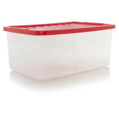 ASDA 45L Box & Lid Red Storage at ASDA