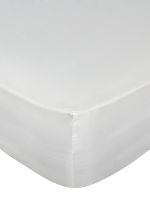 100 Cotton White Fitted Sheet Home & Garden at