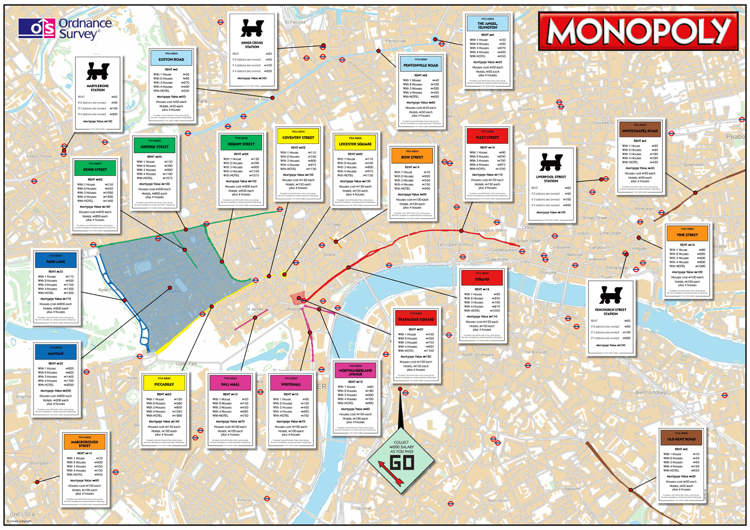 Ordnance Survey Attempt To Locate Monopoly's "Go" Square