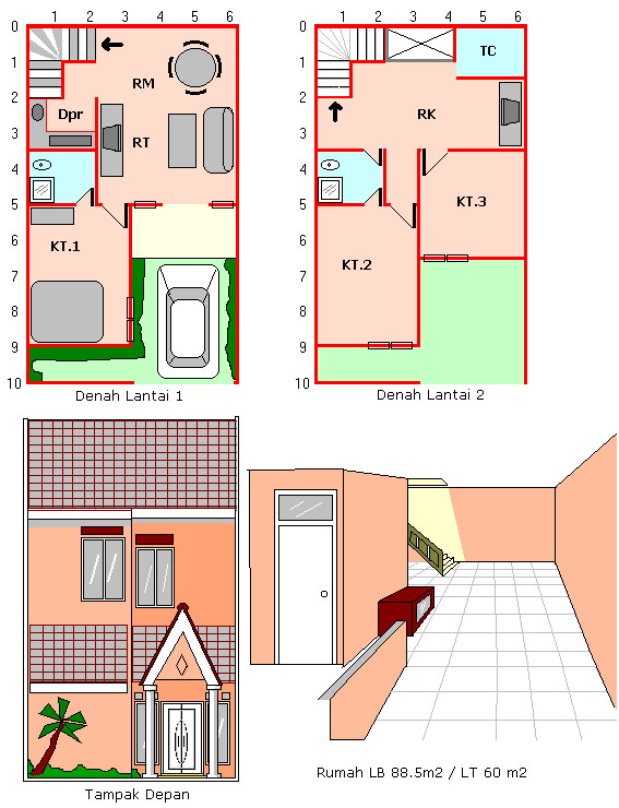 91 Contoh Desain Rumah 5 Tumbak Paling Bagus