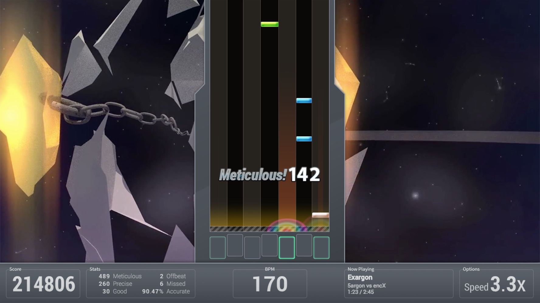 Bemuse · online, webbased rhythm game