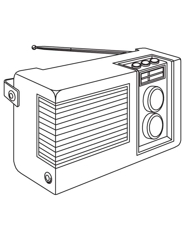 Radio Coloring Coloring Pages