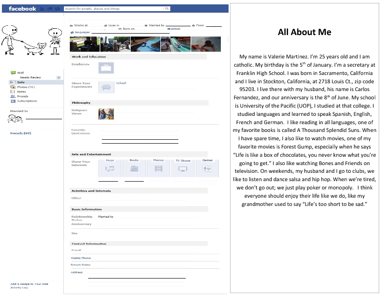 All About Me [Facebook Profile Template]