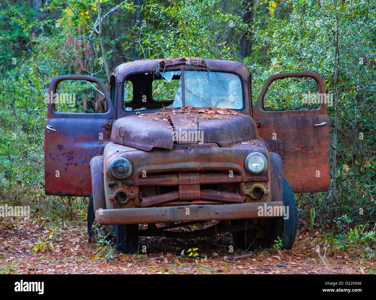 Old rusty broken down junk trucks Stock Photo 52921378