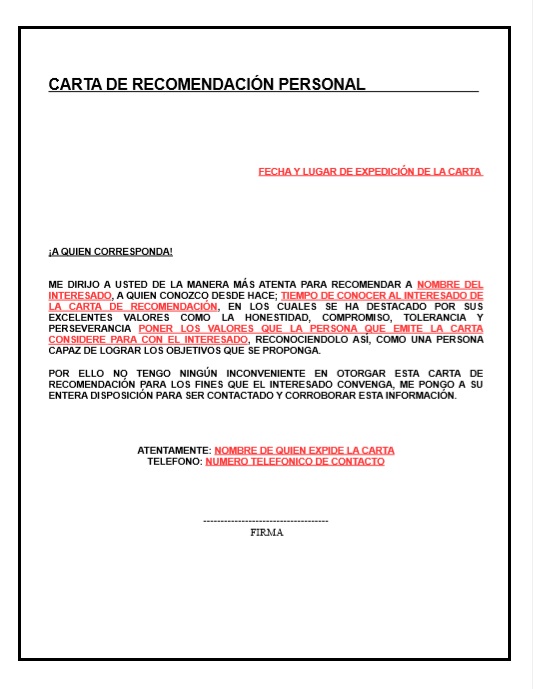 Carta de personal ¡Partes, estructura y
