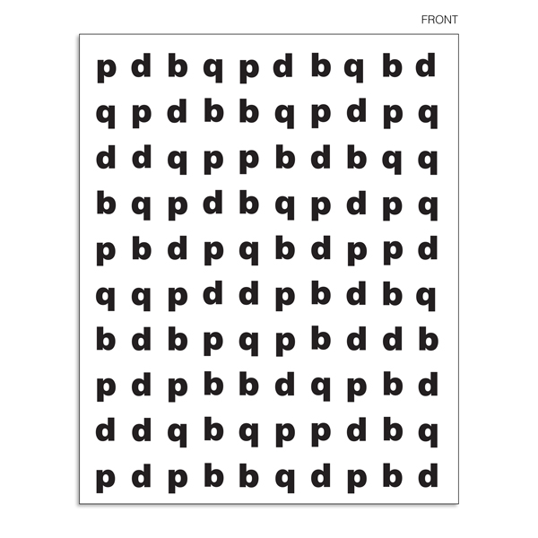  Bernell bdpq Chart Set