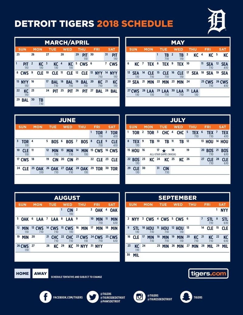 Printable Detroit Tigers Schedule That are Priceless