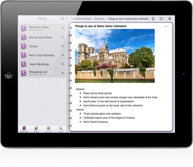 Microsoft's OneNote iPad App Lands In The App Store Cult