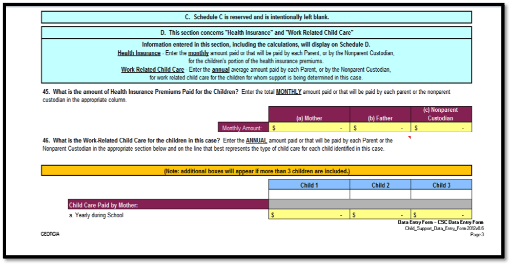 Complete Child Support Worksheet Child Support