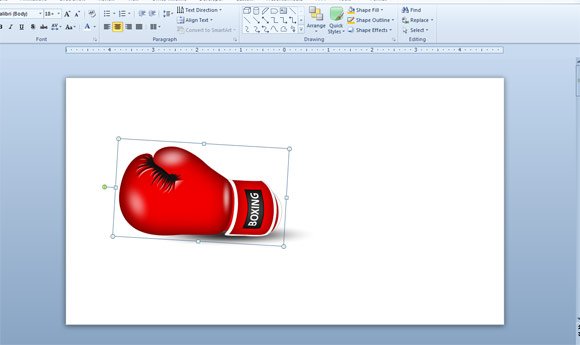 Flip an Object Horizontally in PowerPoint 2010