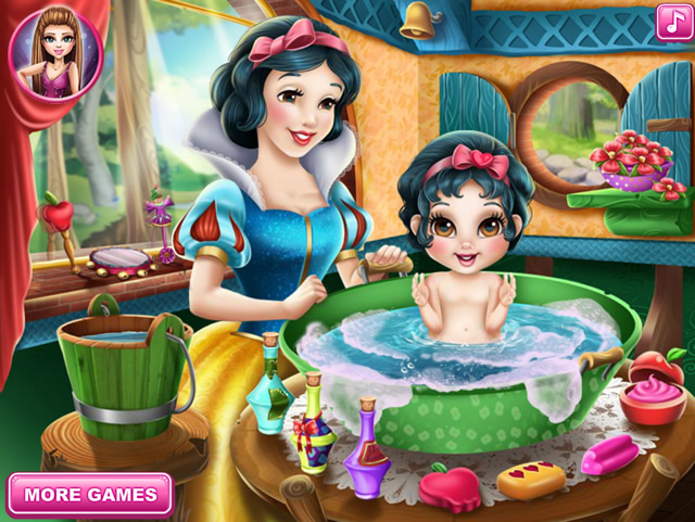 Snow White Baby Wash Girls games GamingCloud