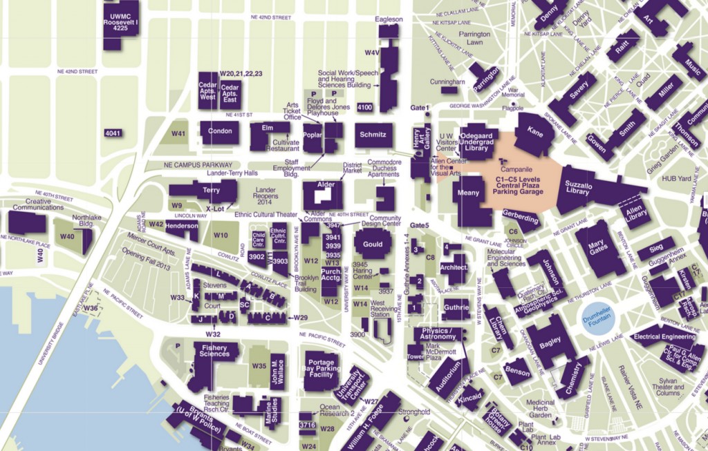 University Of Washington Printable Campus Map Free Printable Templates