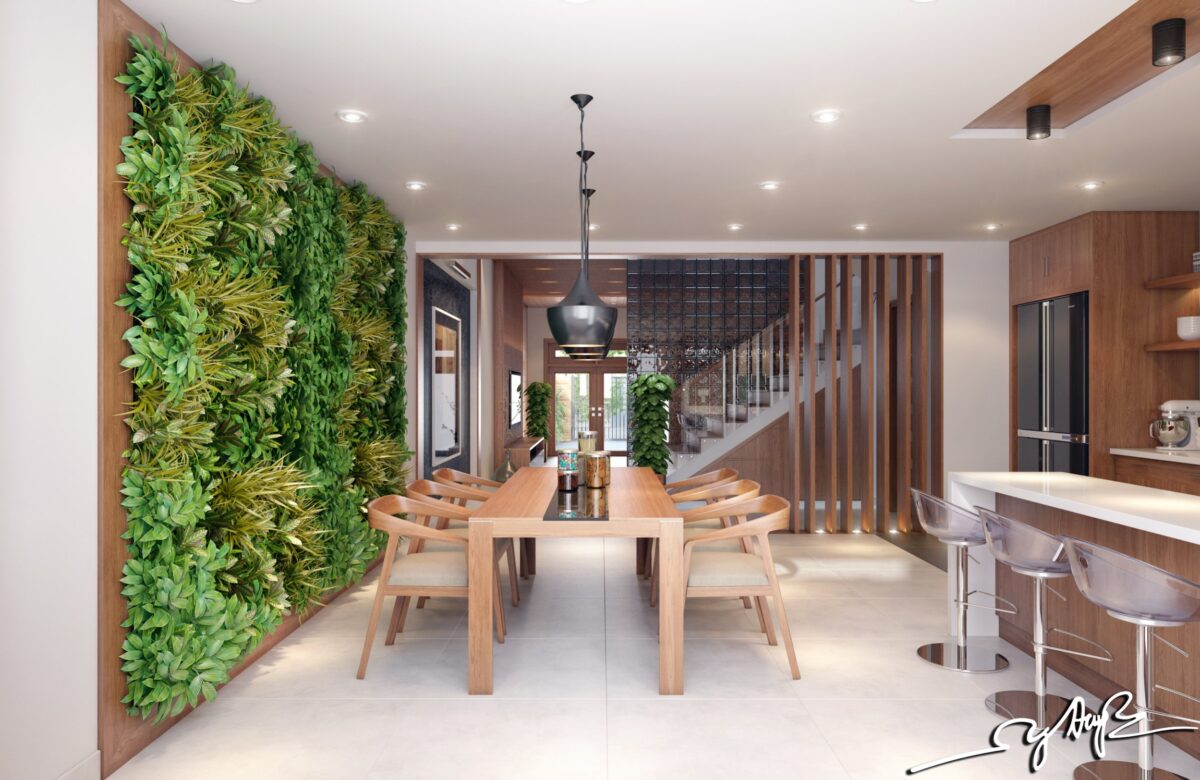 Interior Design Close To Nature Rich Wood Themes And Indoor Vertical Gardens