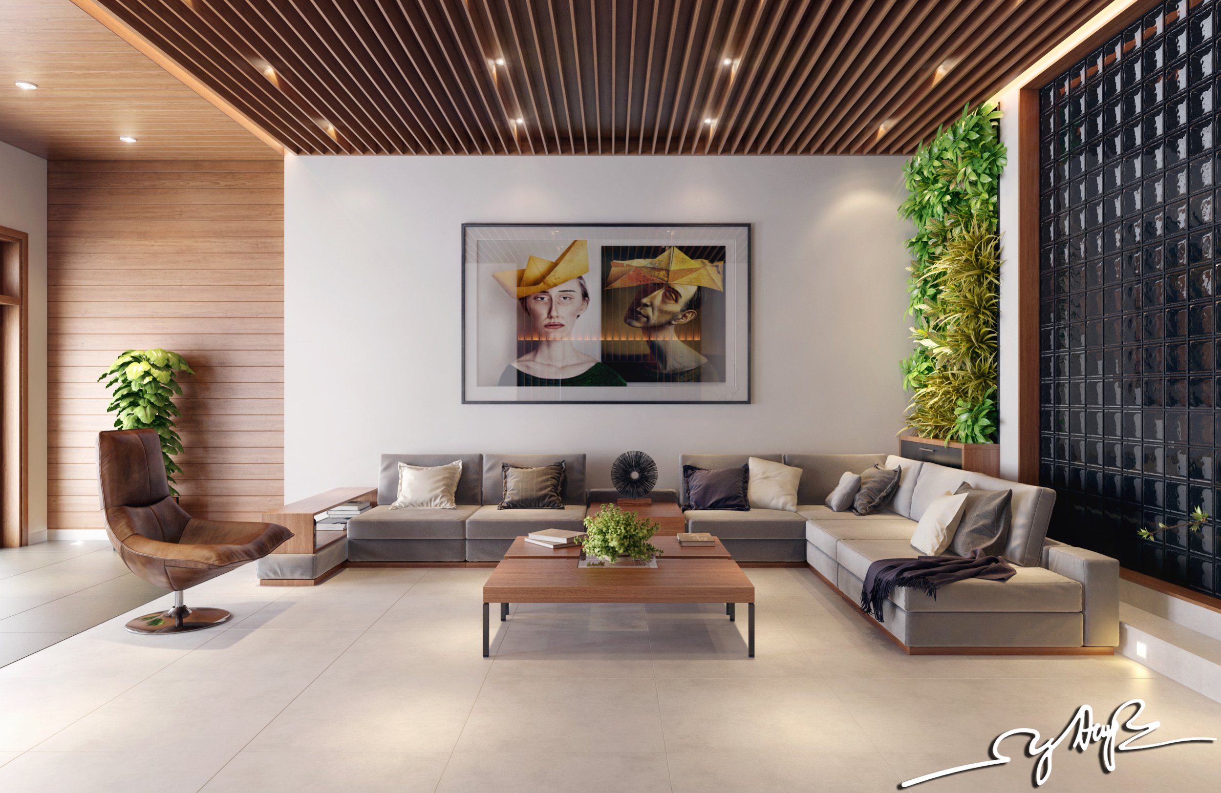 Interior Design Close To Nature Rich Wood Themes And Indoor Vertical Gardens