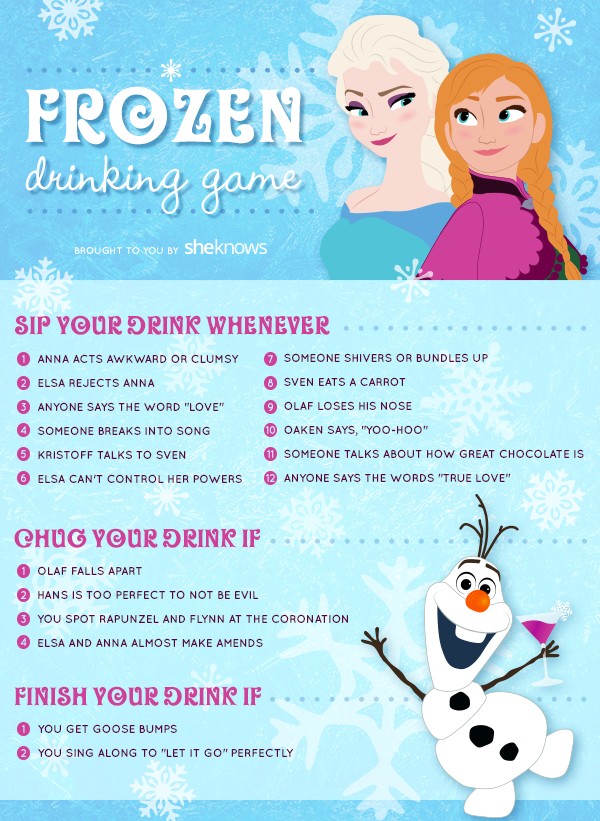 This Frozen drinking game is sure to keep you warm this