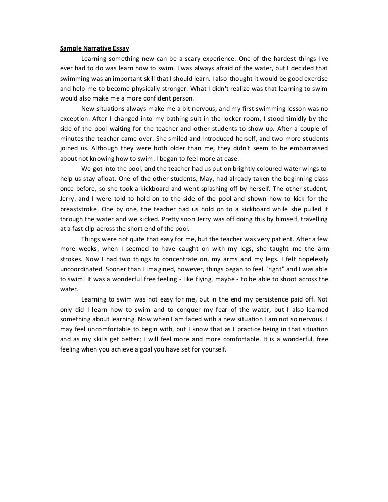 35918535 samplenarrativeessay
