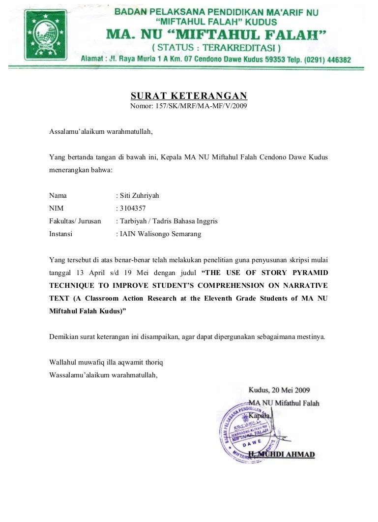 18 Contoh Surat Balasan Penelitian Dari Instansi Terlengkap