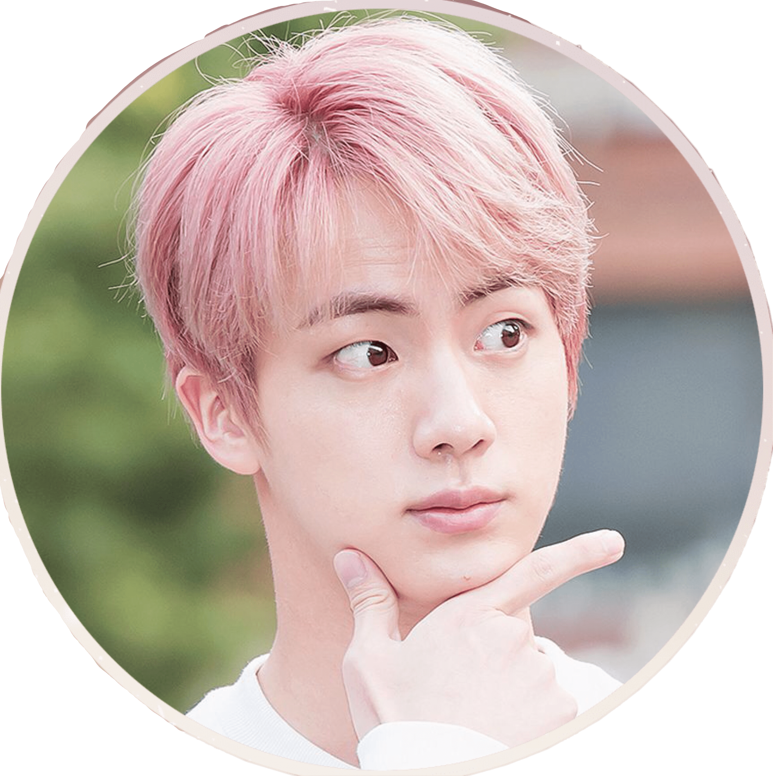 jin circle asthetic pink cute bts kpop btsjin profile...