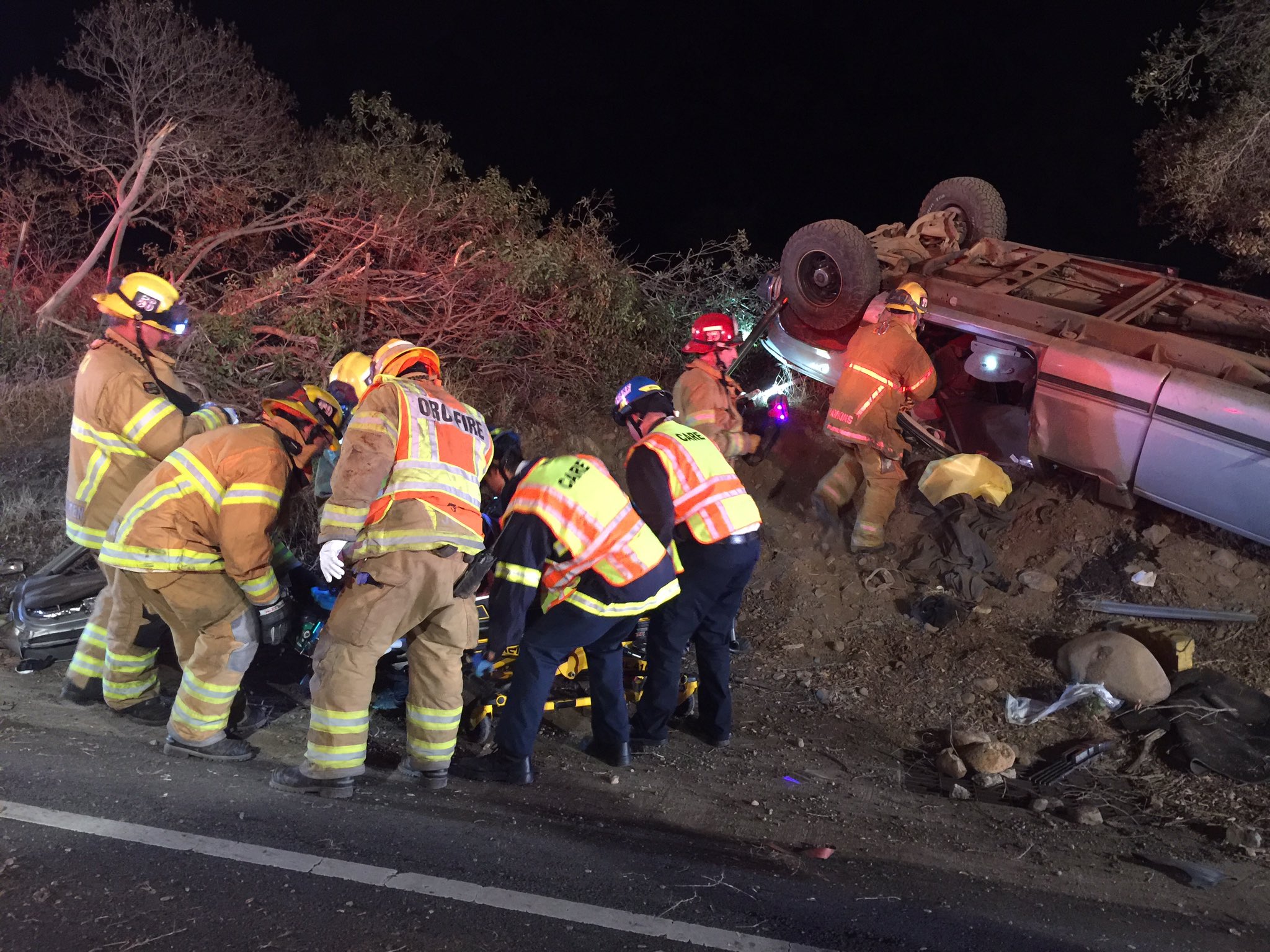 Ortega Highway Rollover 'Jaws of Life' Used to Save