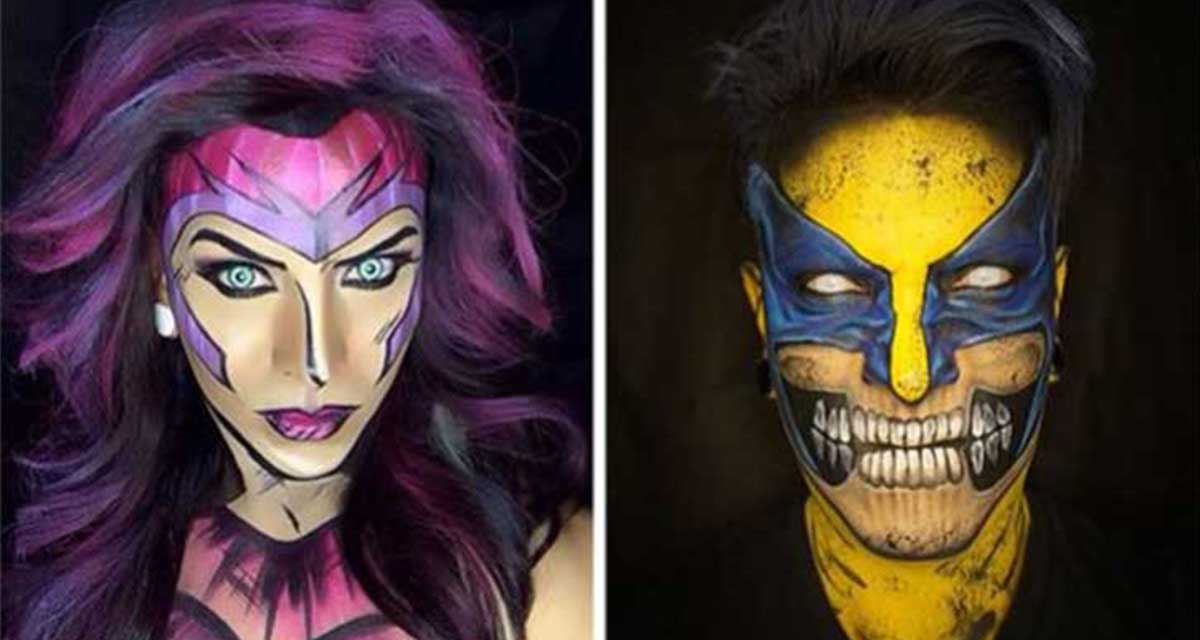 Sólo con maquillaje este hombre es capaz de convertirse en