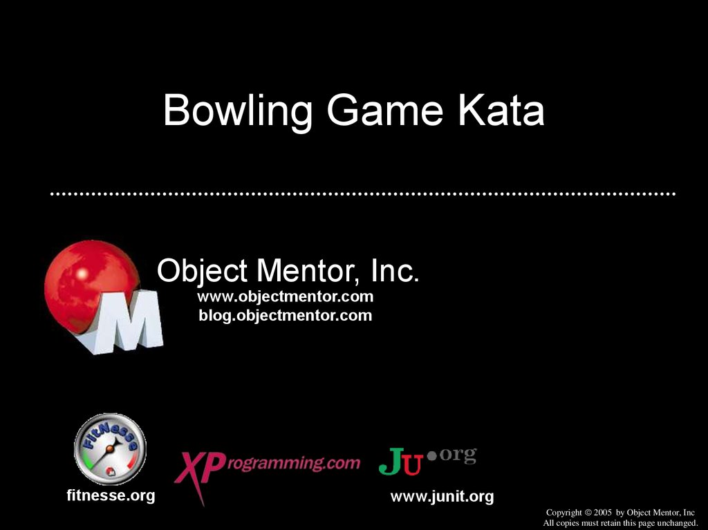 Bowling Game Kata презентация онлайн