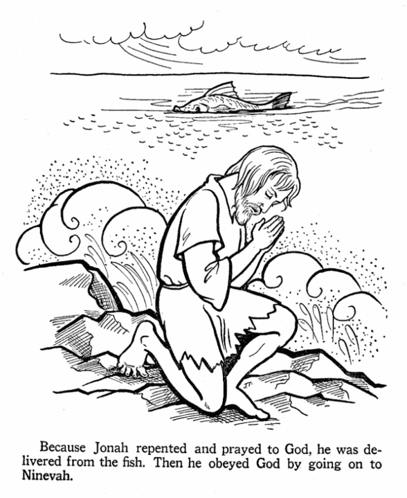 자료바구니(기독) Jonah coloring 요나와 물고기 색칠공부자료 Daum 카페
