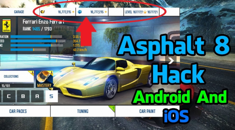 Asphalt 8 Airborne Hack Unlimited Credits, Tokens and