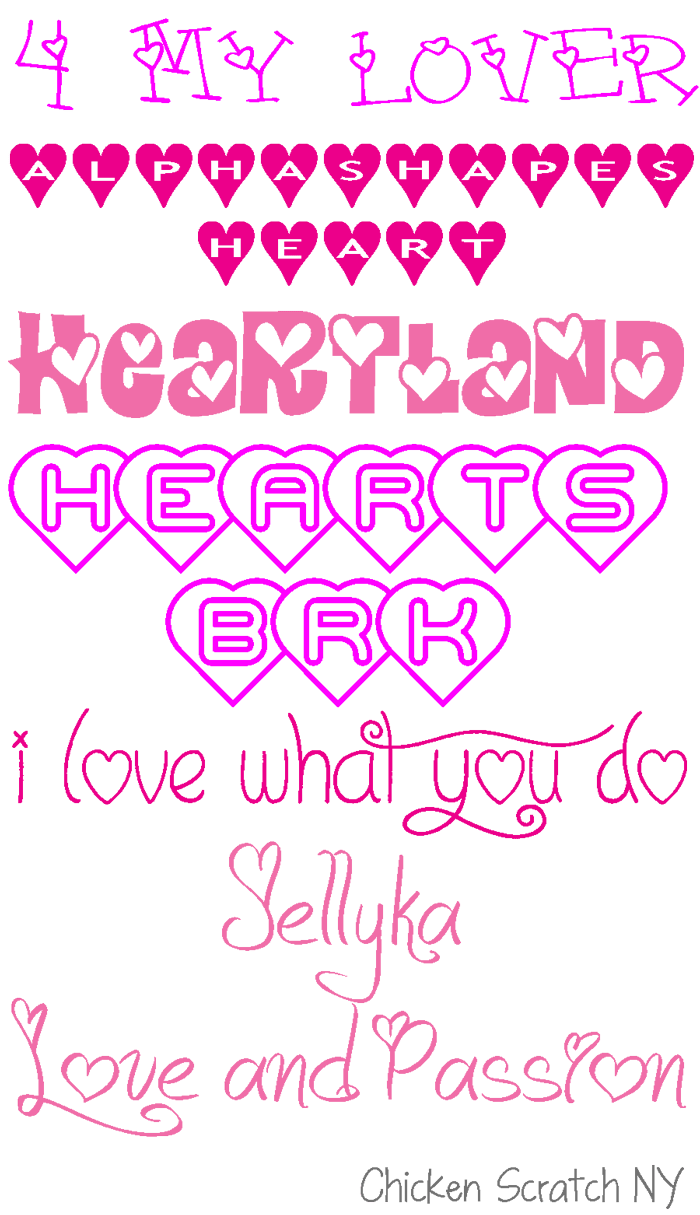 Fonts on the First Super Sweet Fonts Chicken Scratch NY