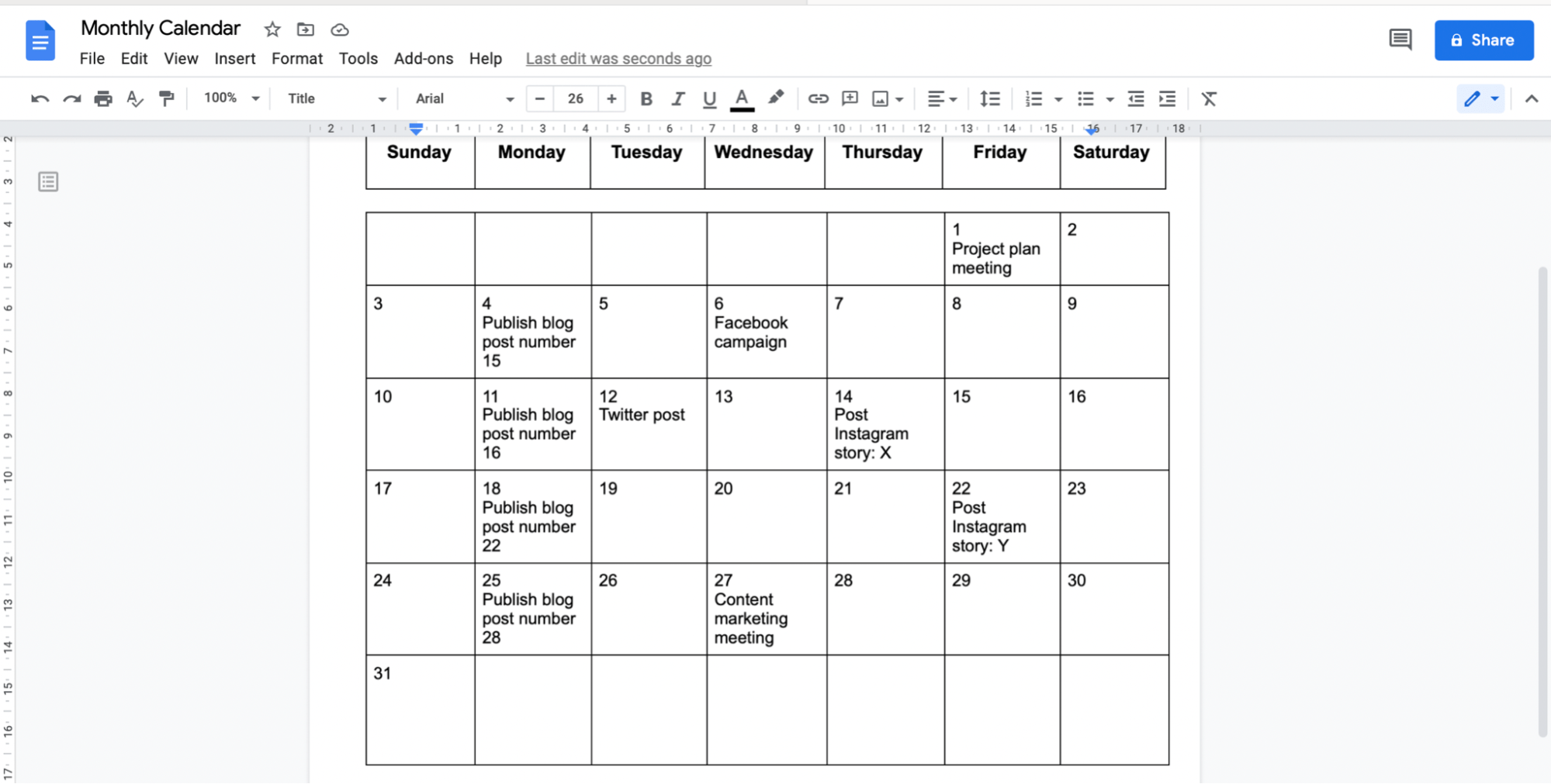 Free Calendar Template Google Docs Ad This Intuitive Tool Has Several